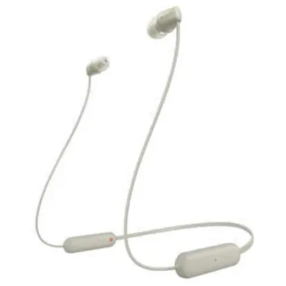 Sony Casti In-Ear Sony WI-C100C, Wireless, Bluetooth, IPX4, Microfon, Fast pair, Autonomie 25 ore, Bej