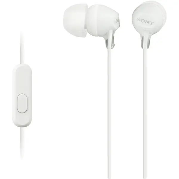 Sony Casti Sony MDR-EX15AP, Frecventa (Hz) 8 - 22.000, cu microfon pentru smartphone, elemente intraauric