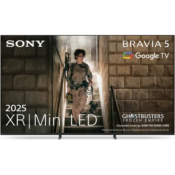 Sony Televizor Sony Bravia 5 XR l Mini LED 98XR55, 248 cm, Smart Google TV, 4K Ultra HD, 100 Hz, Clasa C (Model 2025), Negru