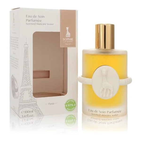 Sophie La Girafe Eau du Soin Spray parfumat de corp pentru copii Volum Spray de corp 100 ml + Periuță de dinți pentru bebeluși