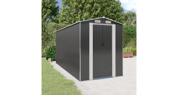 Sopron de gradina, antracit, 192x440x223 cm, otel galvanizat
