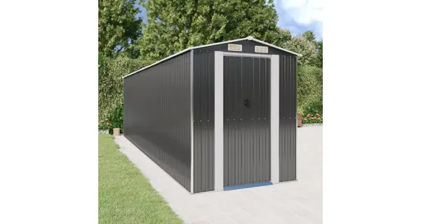 Sopron de gradina, antracit, 192x689x223 cm, otel galvanizat