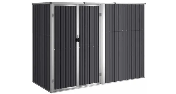 Sopron de gradina, antracit, 225x89x161 cm, otel galvanizat