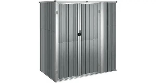Sopron de gradina, gri, 161x89x161 cm, otel galvanizat