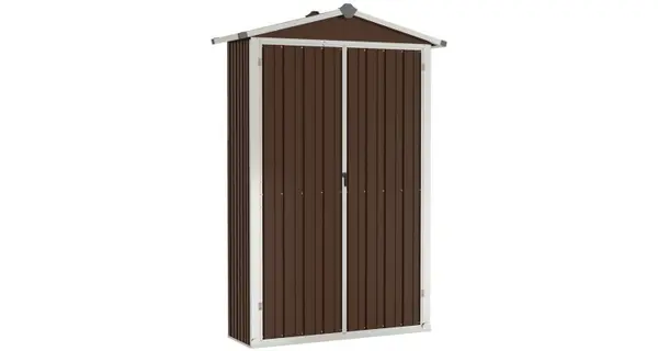 Sopron de gradina, maro,107,5x46x183 cm, otel galvanizat