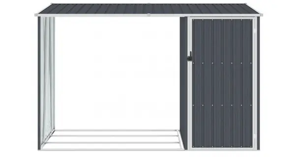 Sopron gradina lemne de foc, antracit 245x98x159 cm otel zincat