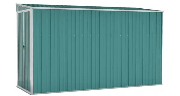 Sopron gradina metalic cu montaj pe un perete, verde, 118x288x178 cm, otel zincat