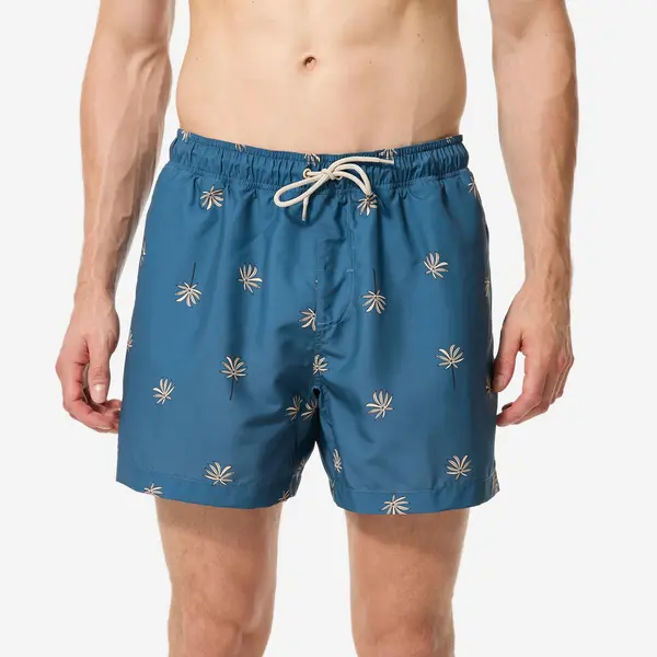 Șort de baie scurt Boardshort surf 15" 100 Cycas Albastru Bărbați