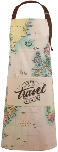 Șorț de gătit de designer i-Total - Old Map, impermeabil