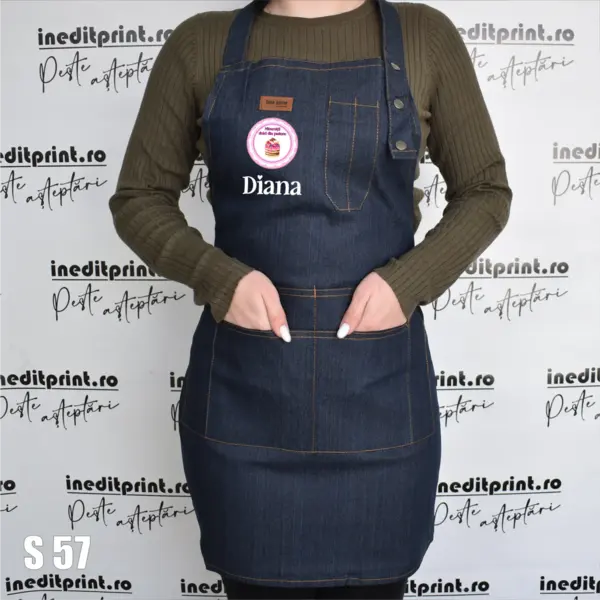 Sort jeans personalizabil cu Logo si Nume S57