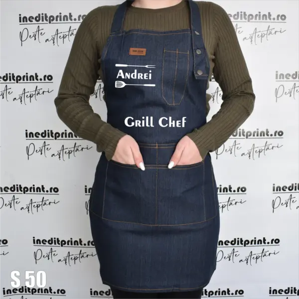 Sort jeans personalizabil Grill Chef S50
