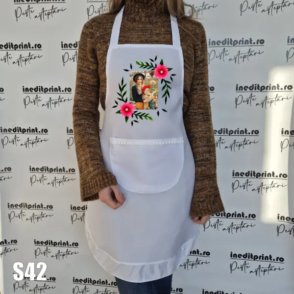 Sort personalizabil cu poza S42 Alb cu volănașe