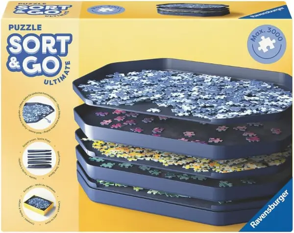 Sortatoare de puzzle-uri Ravensburger Sort & Go, pentru până la 3000 de piese