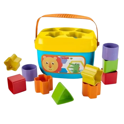 Sortator de forme cu galetusa pentru Bebelusi, Primele Cuburi, FisherPrice FFC84