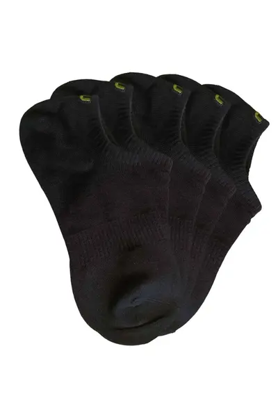Sosete scurte dama negre cu detaliu brodat – set 5 perechi