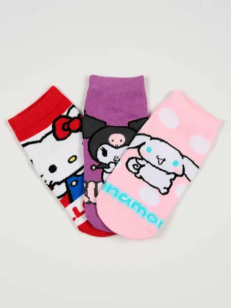 Sosete - set de 3 perechi Hello Kitty Kuromi