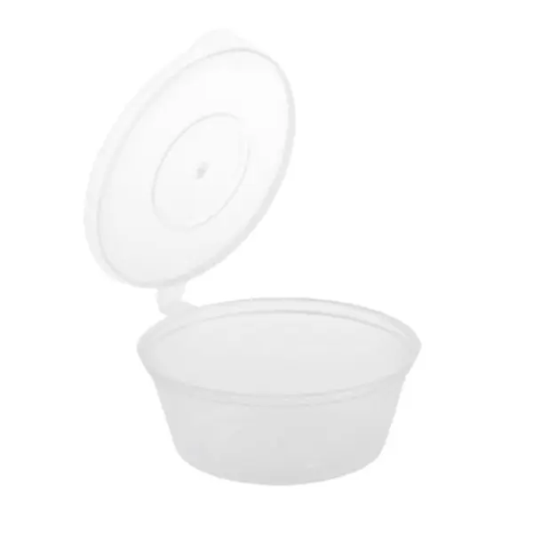 Sosiere Transparente, 30 ml, din Polipropilena, cu Capac, 50 Bucati