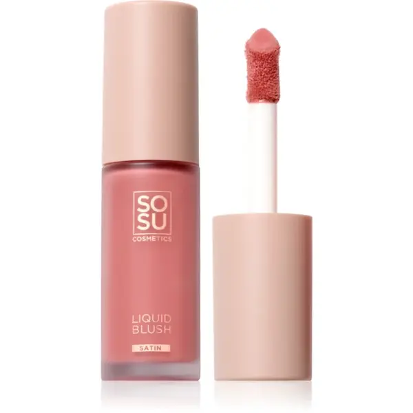 SOSU Cosmetics Liquid Blush Satin fard de obraz lichid culoare Dusk 9 ml