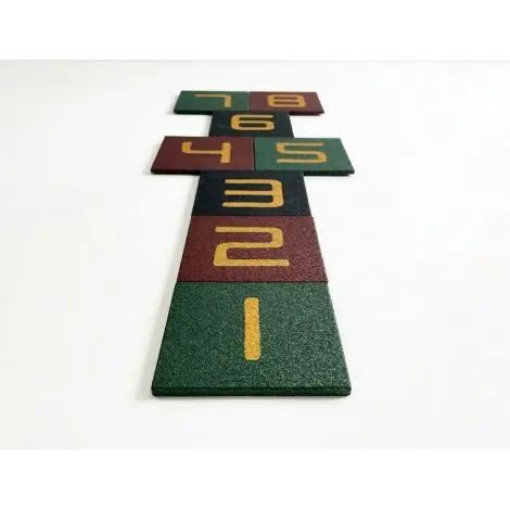 ȘOTRON din dale de cauciuc 500X500X20 mm - multicolor