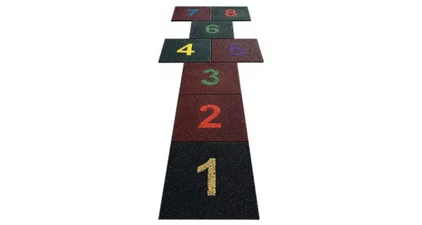 Sotron din pavele de cauciuc, 8 piese, 50x50x2 cm