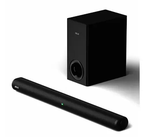 Soundbar Akai ASB-8WSW, 150 W, Bluetooth, USB, HDMI, Aux in, Radio FM, afisaj LED, telecomanda (negru)