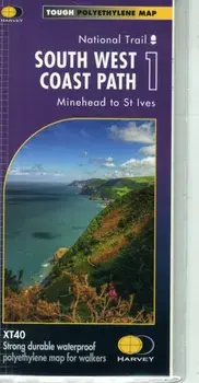 South West Coast Path 1 XT40. Minehead to St Ives, Sheet Map/***