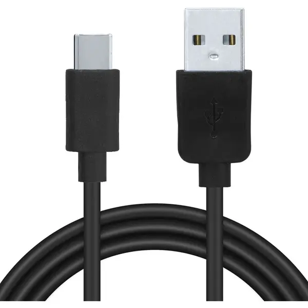 spacer CABLU alimentare si date SPACER, pt. smartphone, USB 2.0 (T) la USB Type-C(T), PVC, 2.1 A, Retail pack, 1.8m, Negru, SPDC-TYPEC-PVC-BK-1.8