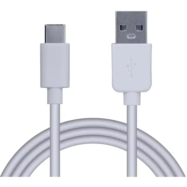 spacer CABLU alimentare si date SPACER, pt. smartphone, USB Type-C (T) la USB Type-C(T), 1m, Alb SPDC-TYPEC-TYPEC-PVC-W-1.0