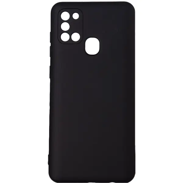 spacer Husa telefon Samsung Galaxy A21S Spacer, grosime 2mm, material flexibil silicon + interior cu microfibra, Negru, SPPC-SM-GX-A21S-SLK