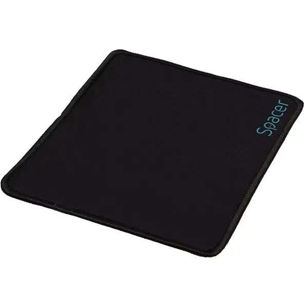 spacer Mousepad Spacer SP-PAD-S, cauciuc si material textil, cusut pe margine, 220x180x2mm, Negru