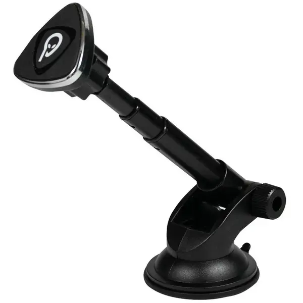 spacer SUPORT auto magnetic SPACER pt. SmartPhone, fixare prin Ventuza sau in Grila de ventilatie, Magnetic, 4 SuperMagneti N50, Brat Telescopic, rotire 360 grade, negru