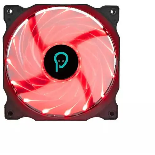 spacer Ventilator Spacer PC Silent 120x120x25 mm SPFC-120-3P-RD, rulment hydraulic, 34CFM, conector 3-pin, led Rosu