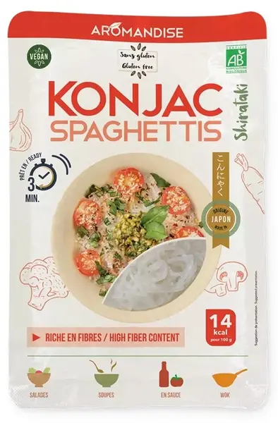 Spaghete fără gluten din konjac și făină de orez, 150 g, Aromandise