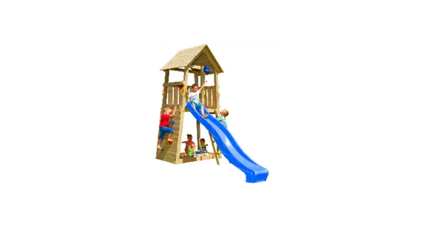 Spatiu de joaca din lemn Belvedere - Turn Blue Rabbit 2.0