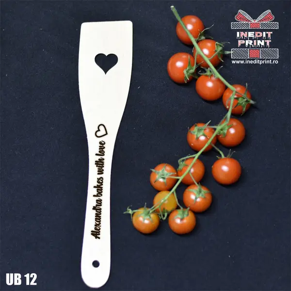 Spatula cu inima personalizata Bakes with love UB12