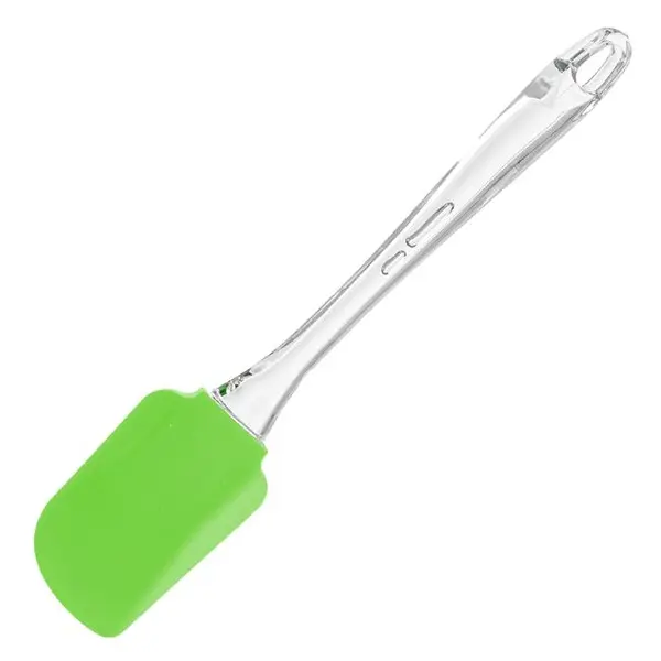 Spatula silicon cu maner plastic,verde,25 cm