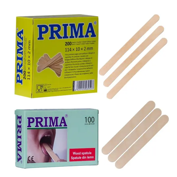 Spatule din lemn de unica folosinta PRIMA, diverse marimi, uz medical si cosmetic