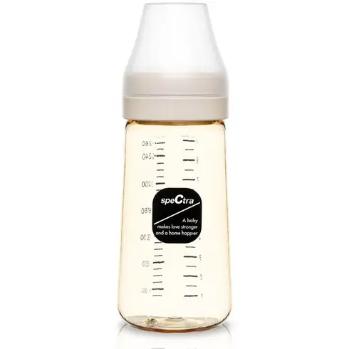 SPECTRA Biberon anticolici premium cu tetina S, galben (260 ml)