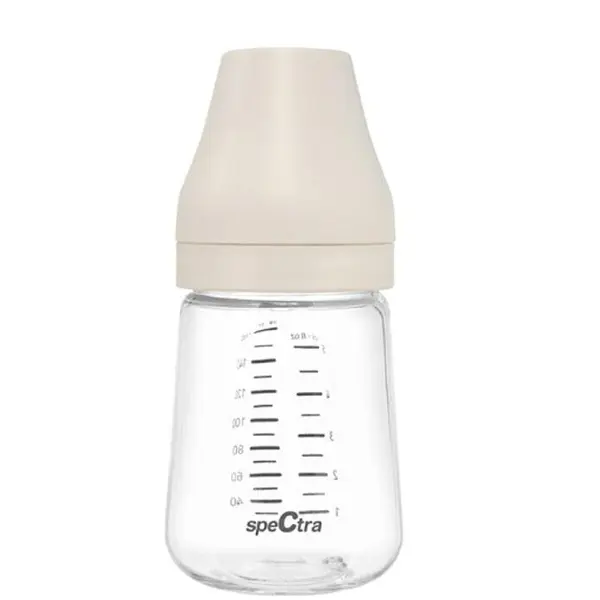 SPECTRA Biberon PA anticolici premium cu tetina S, crem (160 ml)