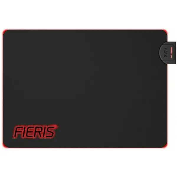 SpeedLink Mouse pad gaming SpeedLink SL-620103-BK, Fieris Illuminated, 355 × 255 mm, Negru-Rosu