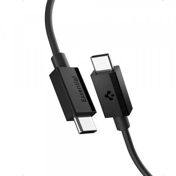 Spigen Cablu Date si Incarcare USB-C - USB-C Spigen Essential, 60W, 1m, Negru