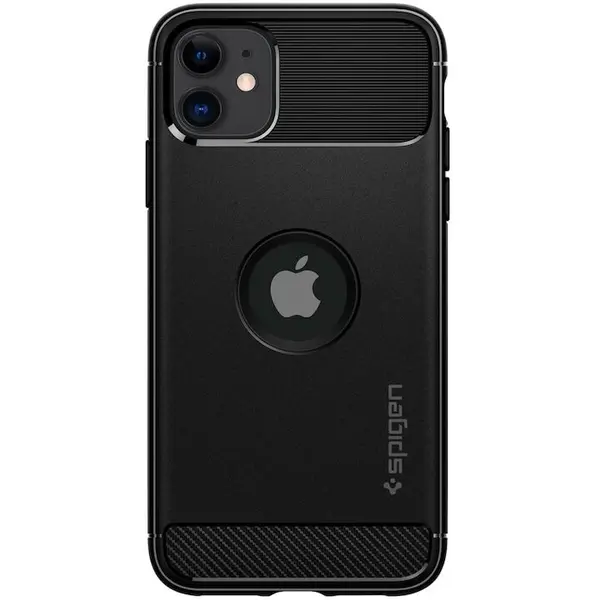 Spigen Husa de protectie Spigen Rugged Armor pentru iPhone 11, Matte Black