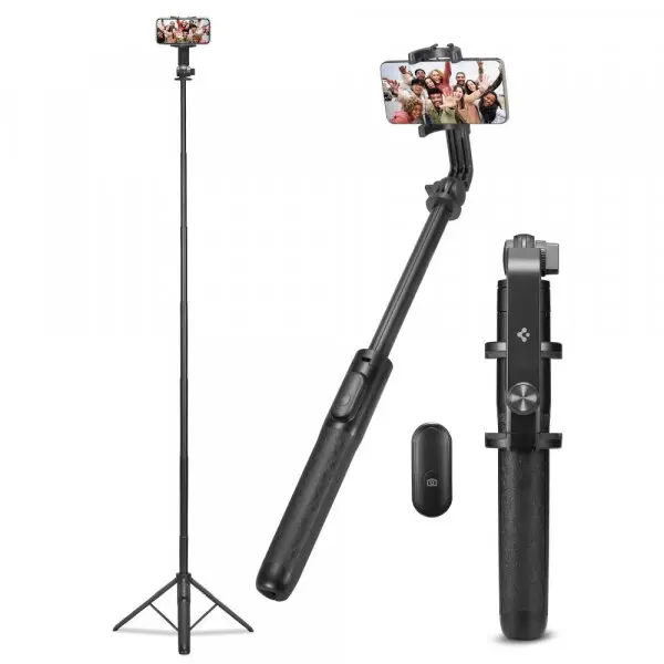 Spigen Selfie Stick Bluetooth Spigen S560W, Universal, Negru