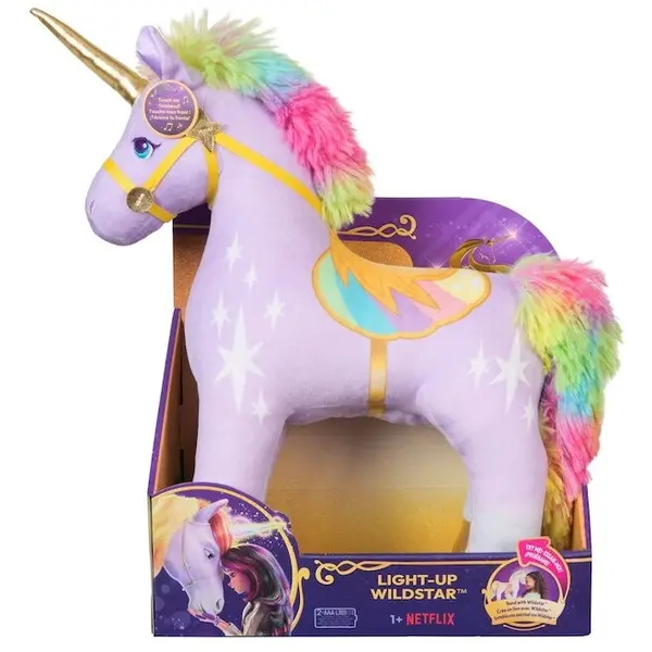 Spin Master Jucarie de plus Unicorn Academy - Unicornul Wildstar, cu lumini, 38 cm