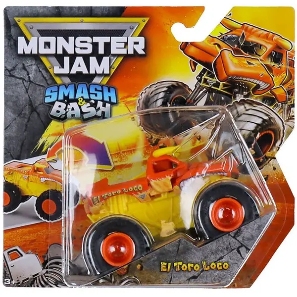 Spin Master Masinuta metalica Monster Jam Spin Master - Smash & Bash El Toro Loco 1:64