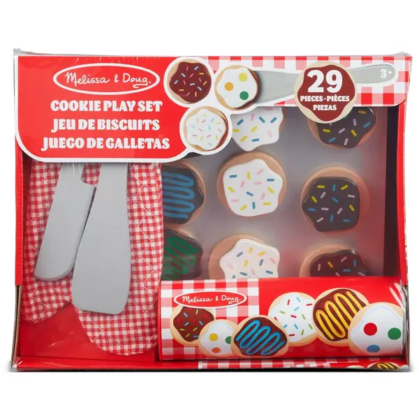 Spin Master Melissa & Doug – Setul de joaca din lemn cu Fursecuri, Multicolor, 3 ani+