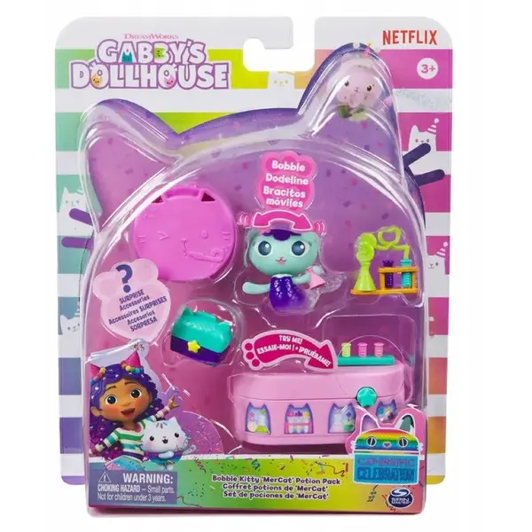 Spin Master Set de joaca Gabby's Dollhouse - Bobble Kitty Mercat, Roz