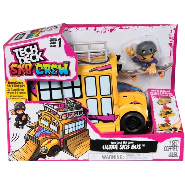 Spin Master Set Tech Deck - Sk8 Crew, Autobuz