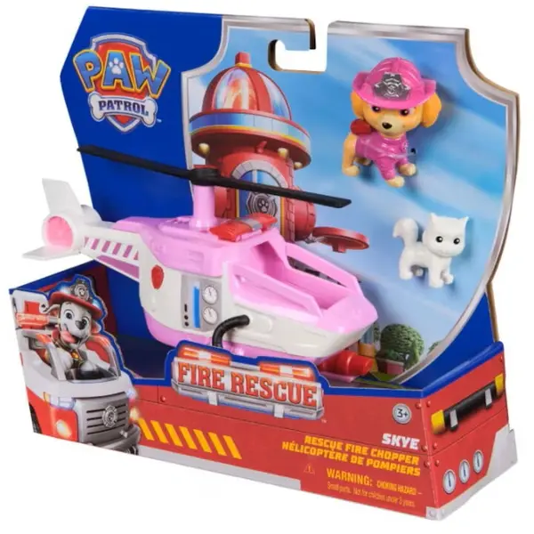 Spin Master Spin Master - Elicopter de jucarie Paw Patrol Fire Rescue Skye, set cu figurina