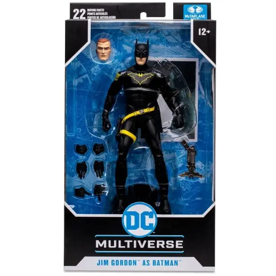 Spin Master Spin Master - Figurina de colectie DC Multiverse – Jim Gordon ca Batman, 7 inch, 18 cm, McFarlane Toys, editie 2023, articulata, Negru
